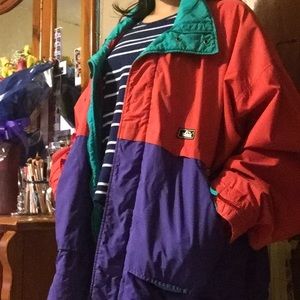 Vintage Woolrich color block ski jacket